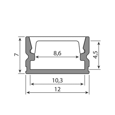 LED nadgradni profil UP-01