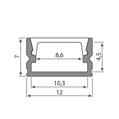 LED nadgradni profil UP-01