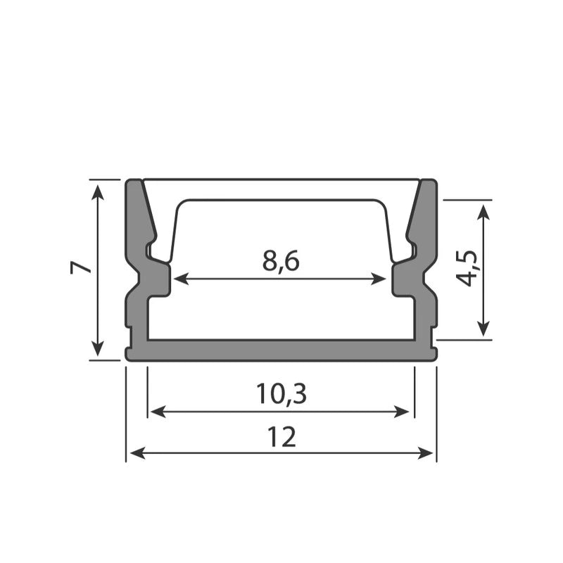 LED nadgradni profil UP-01